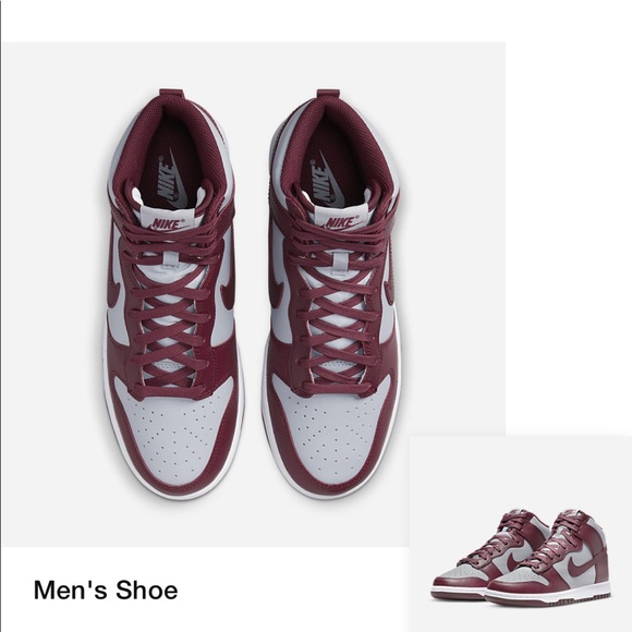 Nike Dunk High Retro Mens Size 9.5 Sneakers Dark Beetroot Color Shoes - Picture 12 of 12